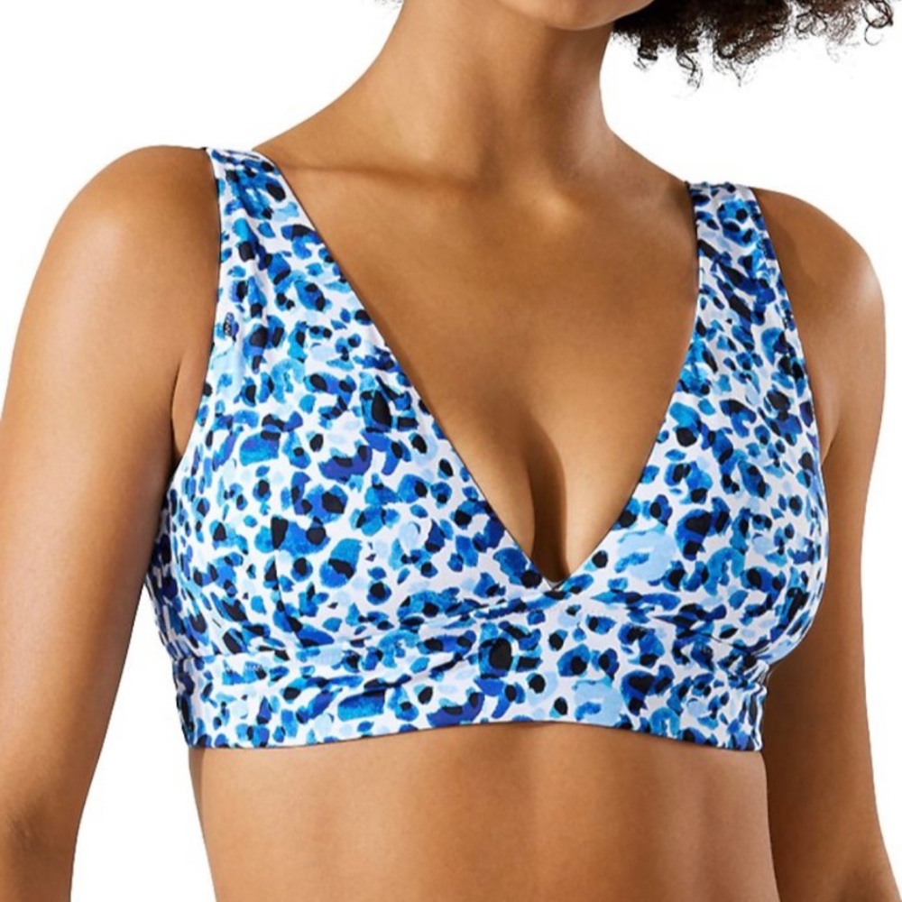 Tommy Bahama Palm Modern leopard Bikini top - Picture 3 of 8